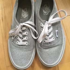 Vans Silver Sparkle Sneakers RARE